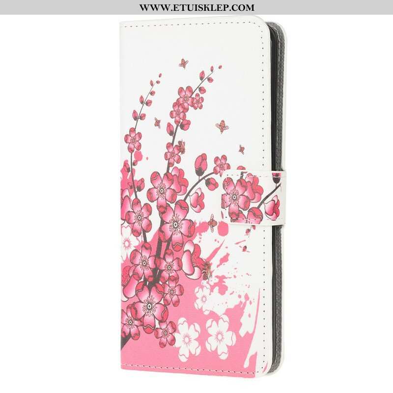 Etui Folio do Samsung Galaxy A42 5G Tropikalne Kwiaty